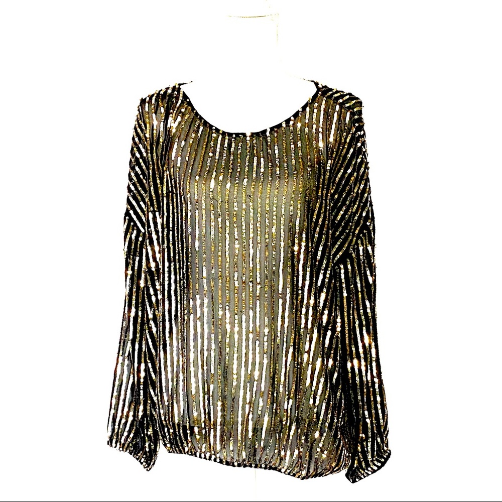 Simply Be Sheer Sequin Tunic